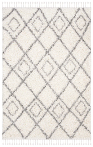 Safavieh Moroccan Bohemian-style Runner Rug - Luxurious Geometric Design For Elegant Home Decor Enhancement Ivory ,Light Grey Polyproylene Mts335b-28