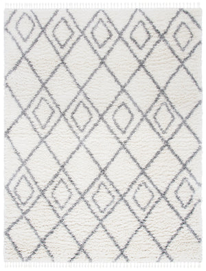 Safavieh Moroccan Bohemian-style Runner Rug - Luxurious Geometric Design For Elegant Home Decor Enhancement Ivory ,Light Grey Polyproylene Mts335b-28