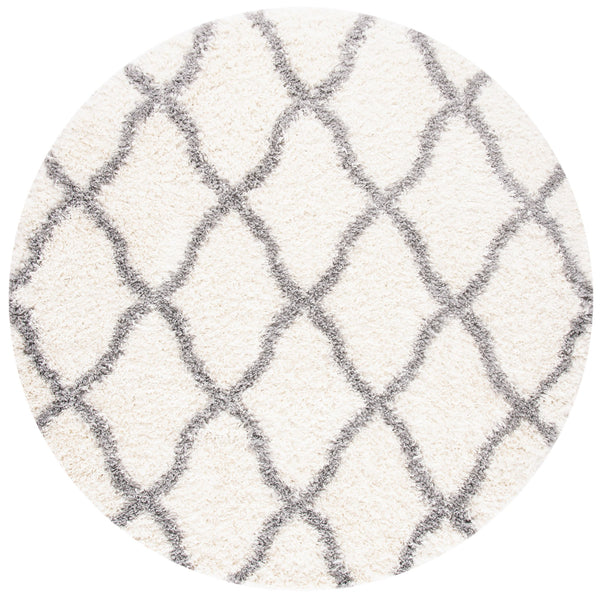 Safavieh Moroccan Tassel Shag Area Rug 4x6 Ft In Ivory & Light Grey - Bohemian Elegance & Comfort For Home Ivory ,Light Grey Polyproylene Mts358b-4