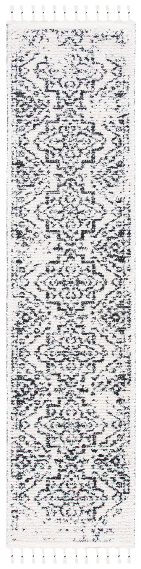 Safavieh Moroccan Tassel Shag 413a Ivory Black Ivory ,Black 70% Polyester,30% Polypropylene Mts413a-29