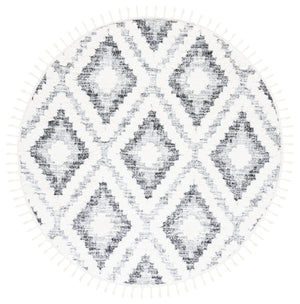 Safavieh Moroccan Tassel Shag Area Rug - Luxurious 2" High Plush Design With Timeless Elegance & Comfort Ivory ,Grey Polypropylene Pile Mts610a-7r