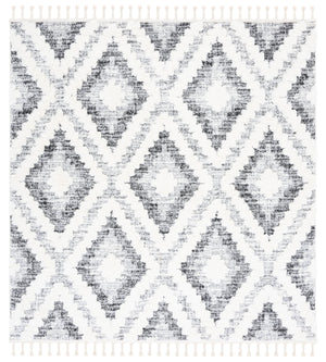 Safavieh Moroccan Tassel Shag Area Rug - Luxurious 2" High Plush Design With Timeless Elegance & Comfort Ivory ,Grey Polypropylene Pile Mts610a-7r