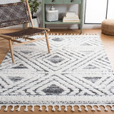 Safavieh Moroccan Tassel Shag 614 Power Loomed Shag & Flokati Rug X23 Ivory / Grey MTS614A-212