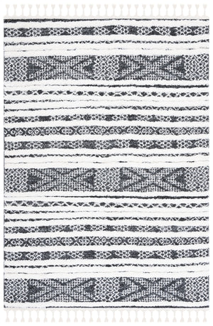 Safavieh Moroccan Tassel Shag Area Rug - Luxurious Black And Ivory Design For Stylish Home Décor Upgrade Black ,Ivory Polypropylene Pile Mts632z-7sq