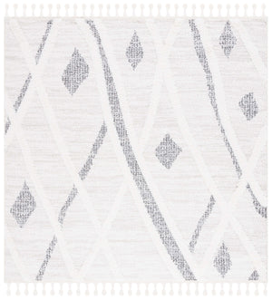 Safavieh Moroccan Tassel Shag Area Rug - Luxurious Geometric Pattern With Plush Pile For Elegant Living Spaces Beige ,Grey Polypropylene Pile Mts638a-4