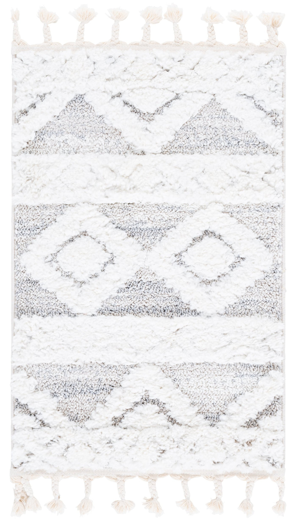 Safavieh Moroccan Tassel Shag Rug - Luxurious Power-loomed Creation For Timeless Elegance In Any Space Ivory ,Beige Polypropylene Pile Mts640a-4