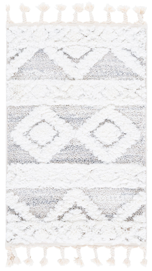 Safavieh Moroccan Tassel Shag Rug - Luxurious Power-loomed Creation For Timeless Elegance In Any Space Ivory ,Beige Polypropylene Pile Mts640a-4