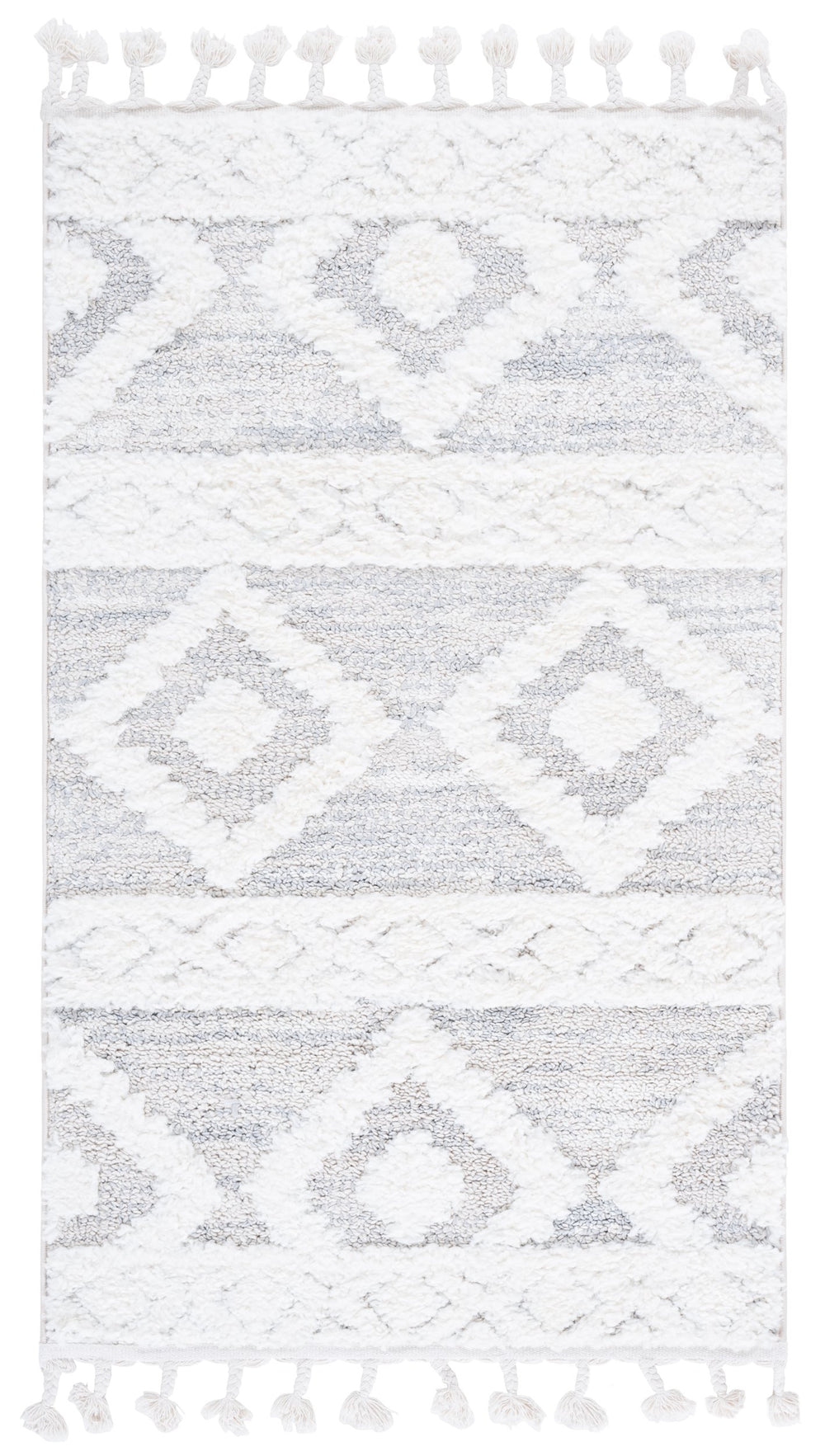 Safavieh Moroccan Tassel Shag Rug - Luxurious Power-loomed Creation For Timeless Elegance In Any Space Ivory ,Beige Polypropylene Pile Mts640a-4