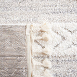 Safavieh Moroccan Tassel Shag 640 MTS640 Power Loomed Shag & Flokati Rug Ivory / Beige MTS640A-5SQ