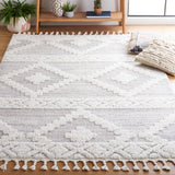 Safavieh Moroccan Tassel Shag 640 MTS640 Power Loomed Shag & Flokati Rug Ivory / Beige MTS640A-5SQ