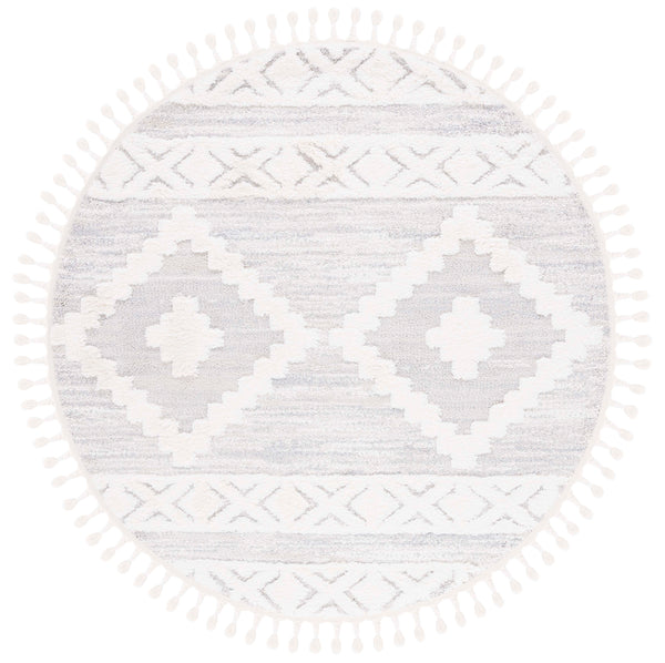 Safavieh Moroccan Tassel Shag Rug - Luxurious Power-loomed Creation For Timeless Elegance In Any Space Ivory ,Beige Polypropylene Pile Mts640a-4