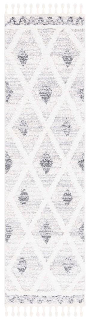 Safavieh Moroccan Tassel Shag Area Rug - Plush 2-inch Pile, Durable Power-loomed Design For Elegant Spaces Beige ,Grey Polypropylene Pile Mts642a-4