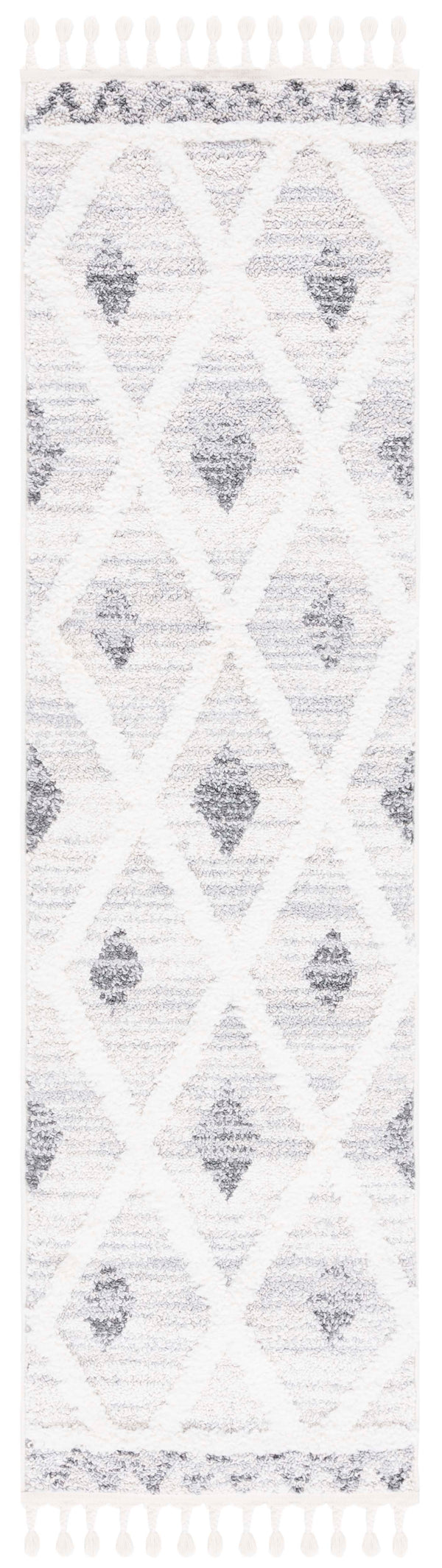 Safavieh Moroccan Tassel Shag Area Rug - Plush 2-inch Pile, Durable Power-loomed Design For Elegant Spaces Beige ,Grey Polypropylene Pile Mts642a-4