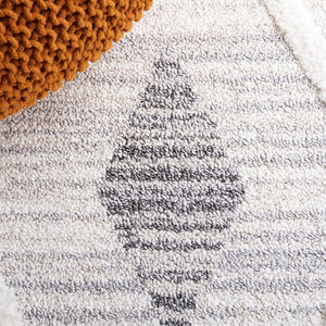 Safavieh Moroccan Tassel Shag Area Rug - Plush 2-inch Pile, Durable Power-loomed Design For Elegant Spaces Beige ,Grey Polypropylene Pile Mts642a-4