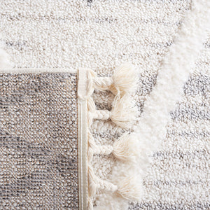 Safavieh Moroccan Tassel Shag Area Rug - Plush 2-inch Pile, Durable Power-loomed Design For Elegant Spaces Beige ,Grey Polypropylene Pile Mts642a-4