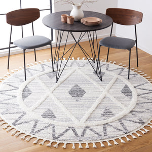 Safavieh Moroccan Tassel Shag Area Rug - Plush 2-inch Pile, Durable Power-loomed Design For Elegant Spaces Beige ,Grey Polypropylene Pile Mts642a-4