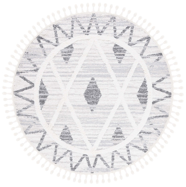 Safavieh Moroccan Tassel Shag Area Rug - Plush 2-inch Pile, Durable Power-loomed Design For Elegant Spaces Beige ,Grey Polypropylene Pile Mts642a-4