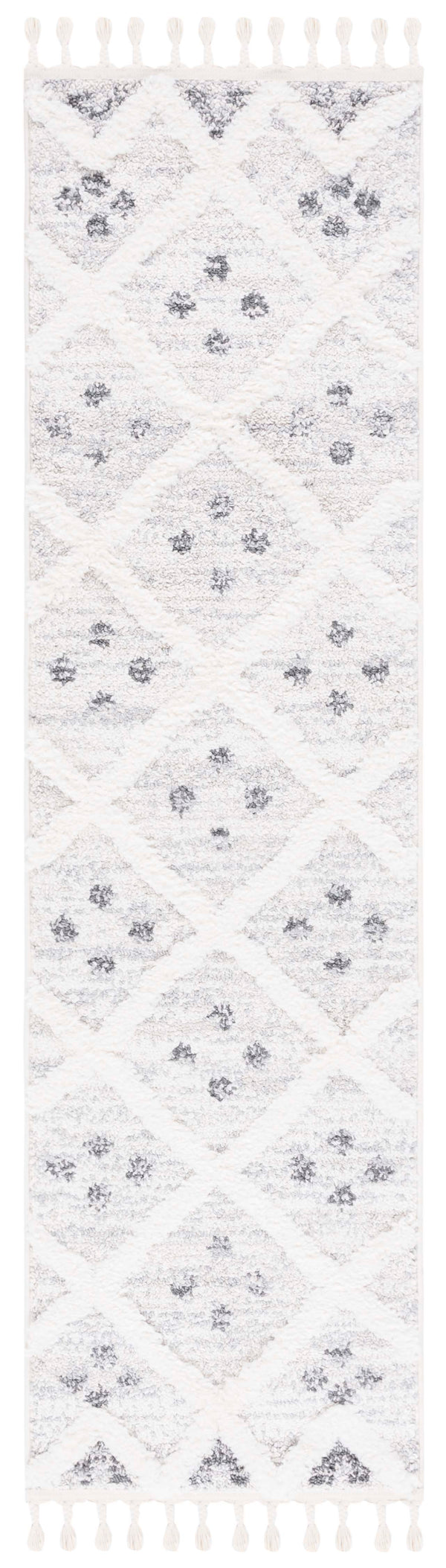 Safavieh Moroccan Tassel Shag Area Rug - Luxuriously Soft And Durable Design For Cozy Living Spaces Beige ,Ivory Polypropylene Pile Mts644a-8