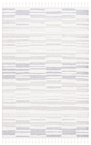 Safavieh Moroccan Tassel Shag Area Rug - Elegant Power Loomed Design For Modern And Traditional Spaces Beige ,Ivory Polypropylene Pile Mts646a-8