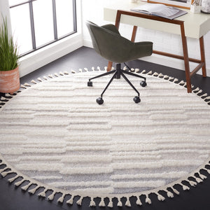 Safavieh Moroccan Tassel Shag Area Rug - Luxurious Comfort & Modern Style For Your Home Décor Ensemble Beige ,Ivory Polypropylene Pile Mts646a-4r