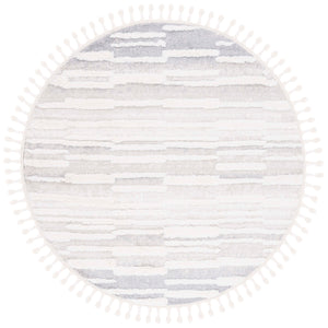 Safavieh Moroccan Tassel Shag Area Rug - Elegant Power Loomed Design For Modern And Traditional Spaces Beige ,Ivory Polypropylene Pile Mts646a-8