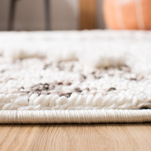 Safavieh Moroccan Tassel Shag Rug - Luxurious Ivory And Brown Design For Elegant Home Décor And Comfort Ivory ,Brown Polypropylene Pile Mts652a-220