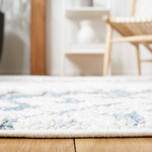 Safavieh Moroccan Tassel Shag Rug - Luxurious Ivory And Brown Design For Elegant Home Décor And Comfort Teal ,Ivory Polypropylene Pile Mts652k-8