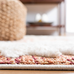 Safavieh Moroccan Tassel Shag Rug - Luxurious Ivory And Brown Design For Elegant Home Décor And Comfort Orange ,Ivory Polypropylene Pile Mts652p-3
