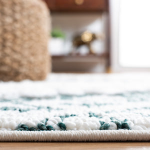 Safavieh Moroccan Tassel Shag Rug - Luxurious Ivory And Brown Design For Elegant Home Décor And Comfort Green ,Ivory Polypropylene Pile Mts652y-6