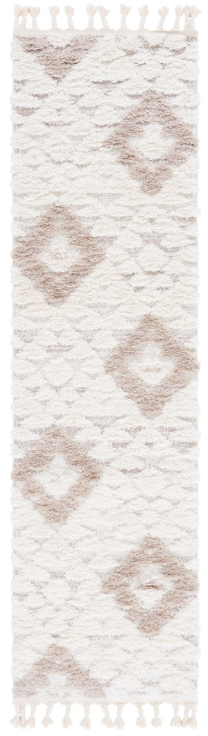 Safavieh Moroccan Tassel Shag Rug - Elegant Bohemian Design For Cozy Home Decor - Turkish Quality Craftsmanship Ivory ,Beige 65% Polypropylene,35% Jute + Poly,Cotton Mts688b-212