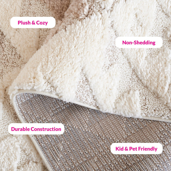 Safavieh Moroccan Tassel Shag Rug - Elegant Bohemian Design For Cozy Home Decor - Turkish Quality Craftsmanship Ivory ,Beige 65% Polypropylene,35% Jute + Poly,Cotton Mts688b-212