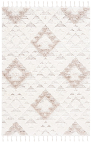 Safavieh Moroccan Tassel Shag Rug - Elegant Bohemian Design For Cozy Home Decor - Turkish Quality Craftsmanship Ivory ,Beige 65% Polypropylene,35% Jute + Poly,Cotton Mts688b-212