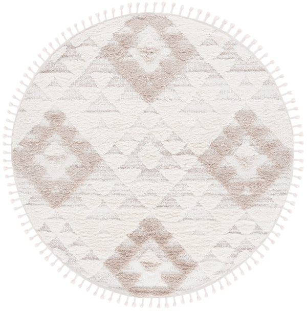 Safavieh Moroccan Tassel Shag Rug - Elegant Bohemian Design For Cozy Home Decor - Turkish Quality Craftsmanship Ivory ,Beige 65% Polypropylene,35% Jute + Poly,Cotton Mts688b-212