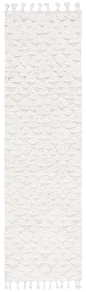 Safavieh Moroccan Tassel Shag Rug - Elegant Bohemian Design For Cozy Home Decor - Turkish Quality Craftsmanship Ivory 65% Polypropylene,35% Jute + Poly,Cotton Mts688c-210