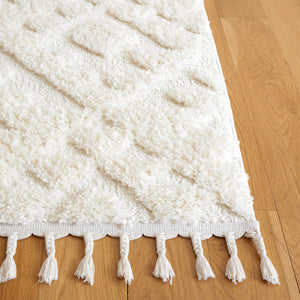 Safavieh Moroccan Tassel Shag 688 Power Loomed Shag & Flokati Rug Ivory 9' x 12'