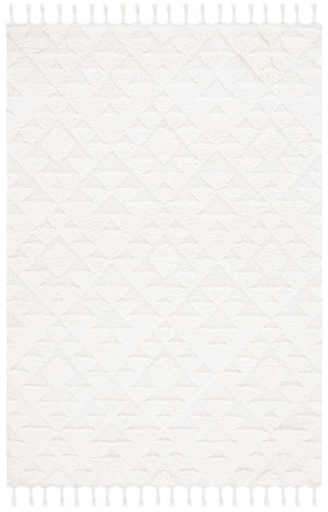 Safavieh Moroccan Tassel Shag 688 Power Loomed Polypropylene Pile Shag & Flokati Rug Ivory MTS688C-7SQ