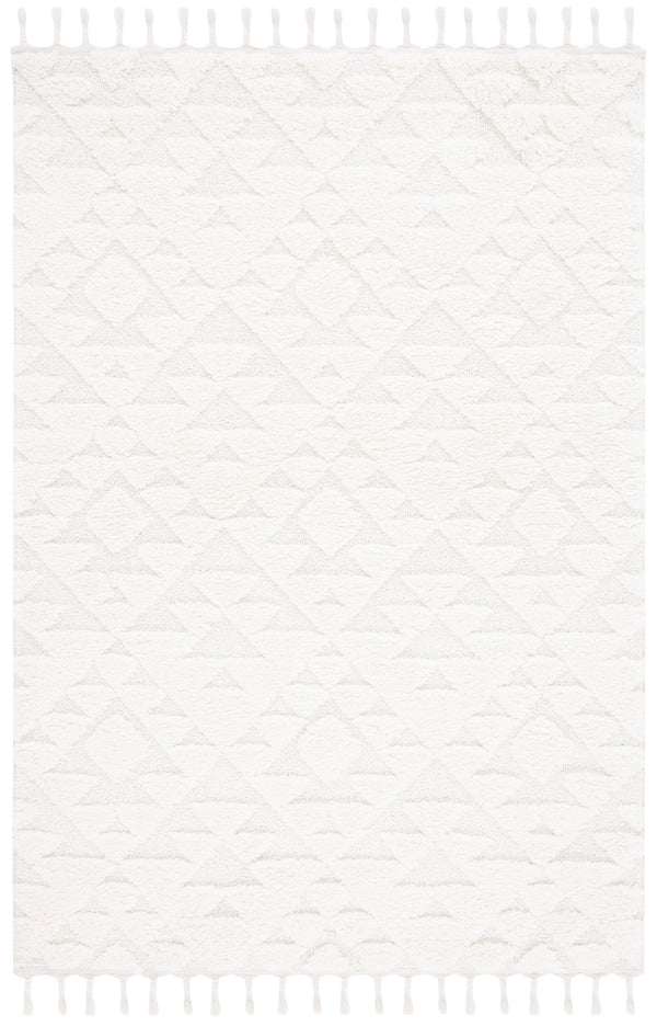 Safavieh Moroccan Tassel Shag Rug - Elegant Bohemian Design For Cozy Home Decor - Turkish Quality Craftsmanship Ivory 65% Polypropylene,35% Jute + Poly,Cotton Mts688c-210