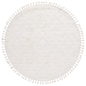 Safavieh Moroccan Area Rug - Luxurious Plush Shag Design With Geometric Pattern For Elegant Home Decor Ivory 65% Polypropylene,35% Jute + Poly,Cotton Mts688c-5r
