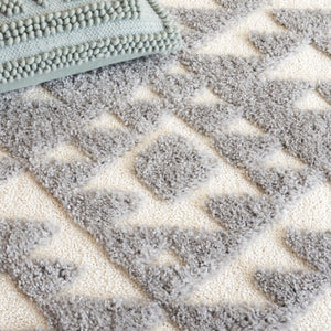 Safavieh Moroccan Tassel Shag 688 Power Loomed Polypropylene Pile Shag & Flokati Rug Grey / Ivory MTS688G-7SQ