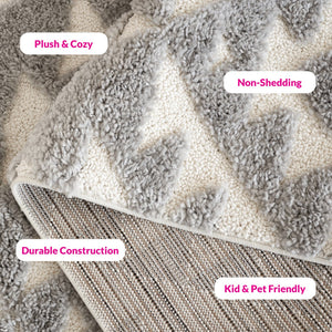 Safavieh Moroccan Tassel Shag Rug - Elegant Bohemian Design For Cozy Home Decor - Turkish Quality Craftsmanship Grey ,Ivory 65% Polypropylene,35% Jute + Poly,Cotton Mts688g-210