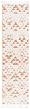 Safavieh Moroccan Tassel Shag 688 MTS688 Power Loomed Shag & Flokati Rug Ivory / Brick Rust MTS688P-3