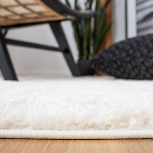 Safavieh Moroccan Tassel Shag Area Rug - Luxurious Plush Comfort With Elegant Floral Motifs & Eco-friendly Durability Ivory ,Grey Polypropylene Pile Mts690a-5