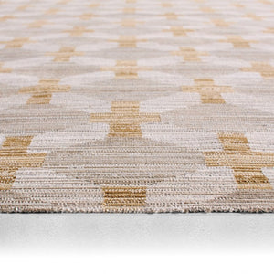 Jaipur Living Jaipur Muted Mosaic Taylen Runner - Power-Loomed Modern Gray & Gold Geometric Low-Pile Durable Rug 3'X10' RNR RUG166395