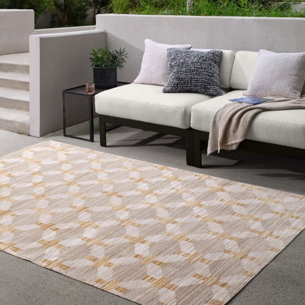 Jaipur Living Jaipur Taylen Power-Loomed Area Rug In Muted Gray, Yellow And Gold Mosaic For Modern Durable Style 5'X7'10" RUG166342