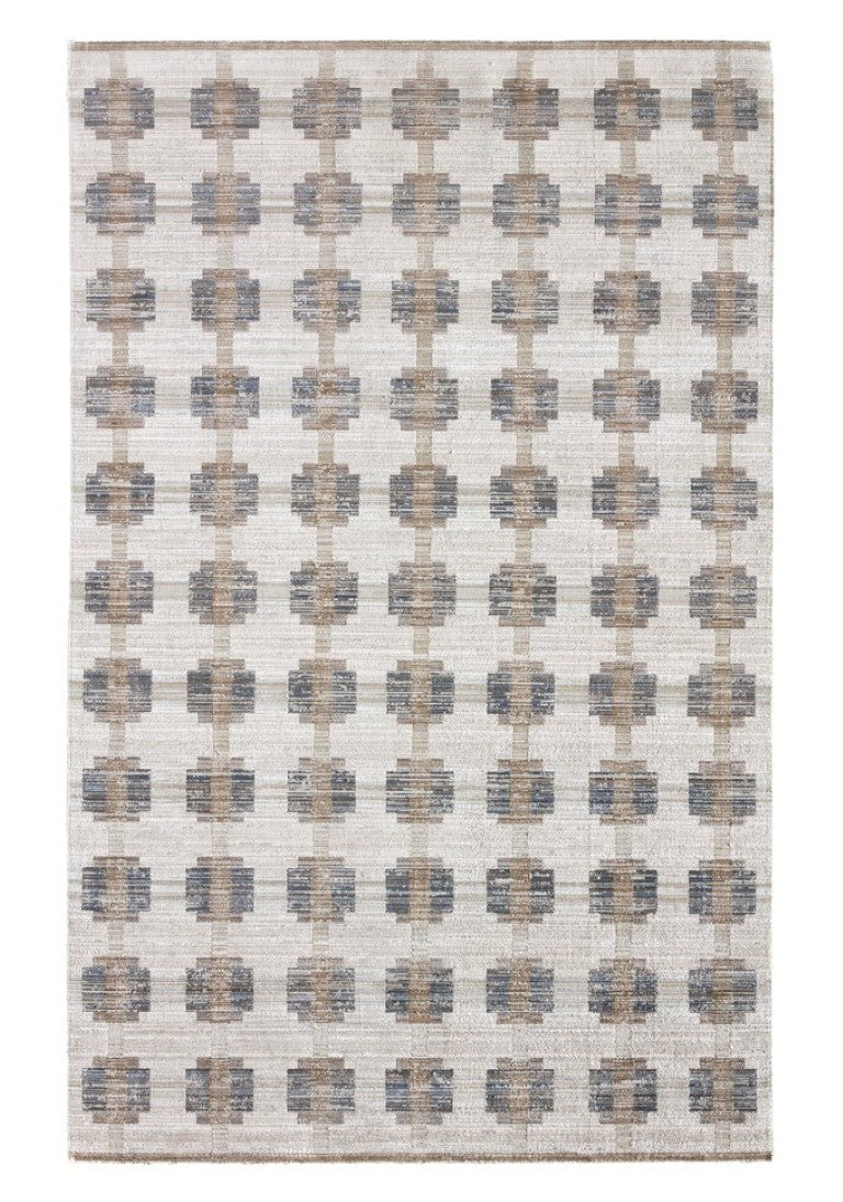 Jaipur Living Jaipur Zorina Power-Loomed Runner With Muted Mosaic Blue-Gray Geometric Pattern, Low Pile Durability 3'X10' RNR RUG166396