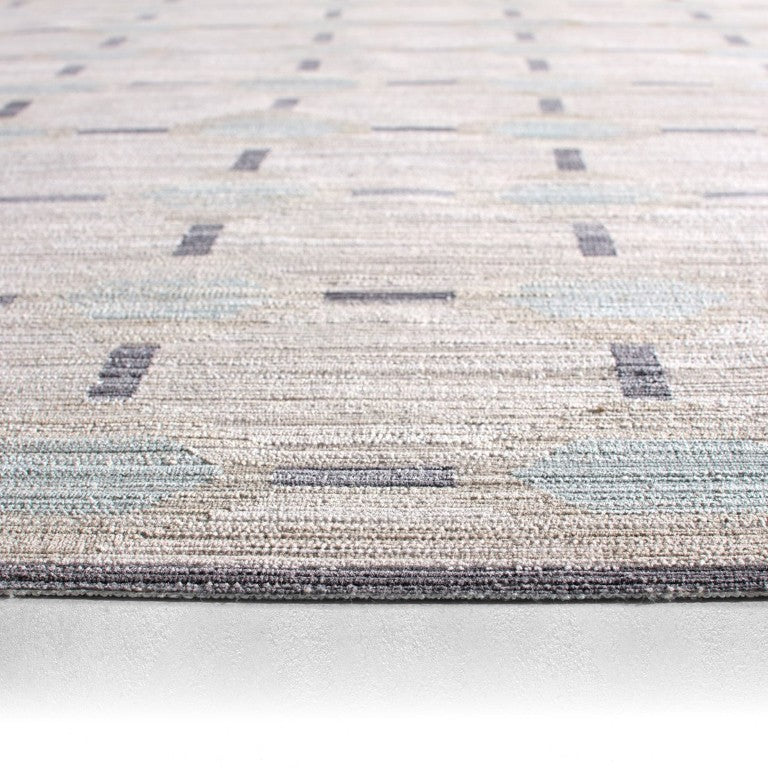 Jaipur Living Jaipur Alaric Power-Loomed Runner With Muted Mosaic Geometric Blue-Gray Design, Low Pile Durability 2'6"X8' RNR RUG166352