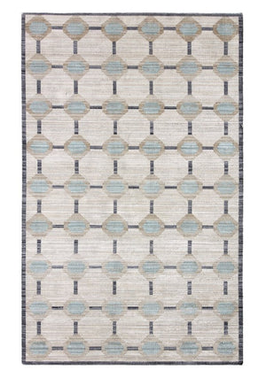 Jaipur Living Jaipur Modern Alaric Power-Loomed Blue And Gray Mosaic Area Rug — Low Pile, Durable Synthetic Finish 7'6"X9'7" RUG166355