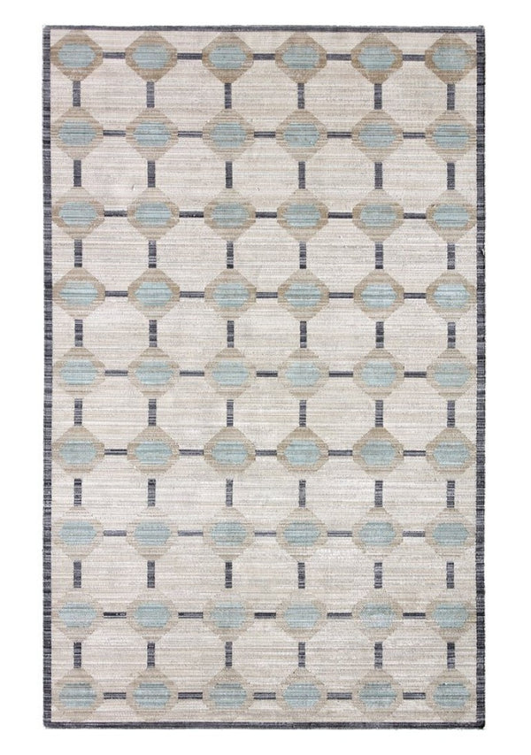 Jaipur Living Jaipur Modern Alaric Power-Loomed Blue And Gray Mosaic Area Rug — Low Pile, Durable Synthetic Finish 7'6"X9'7" RUG166355