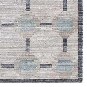 Jaipur Living Jaipur Modern Alaric Power-Loomed Blue And Gray Mosaic Area Rug — Low Pile, Durable Synthetic Finish 7'6"X9'7" RUG166355