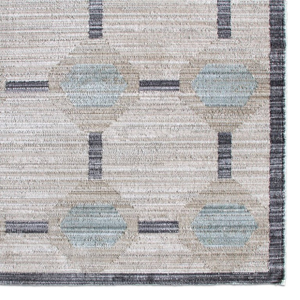 Jaipur Living Jaipur Modern Alaric Power-Loomed Blue And Gray Mosaic Area Rug — Low Pile, Durable Synthetic Finish 7'6"X9'7" RUG166355